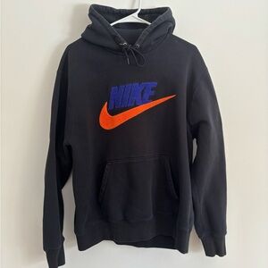 Nike Hoodie with Blue and Orange Fleece Logo